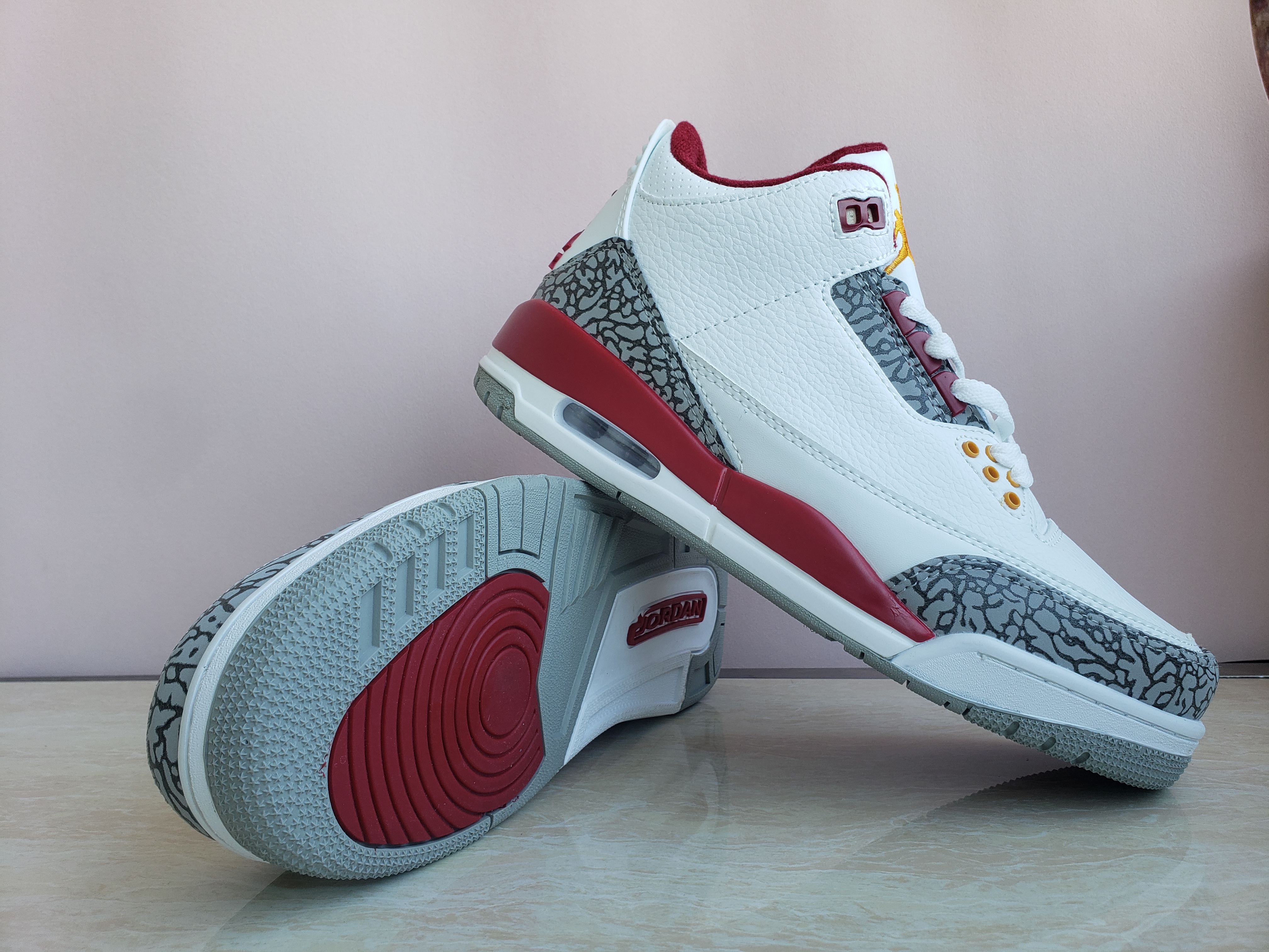 New 2022 Air Jordan 3 Retro White Red Grey Shoes - Click Image to Close